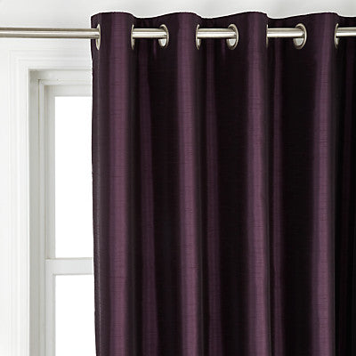 Faux Silk Curtains Blackout lined, grommet headed