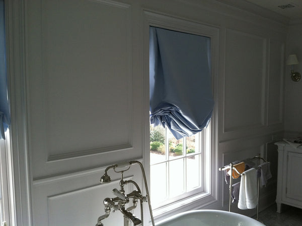 Tailored Balloon Shade / Soft Roman Shade, Silk Duchess