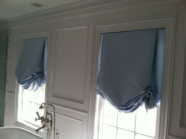 Tailored Balloon Shade / Soft Roman Shade, Silk Duchess