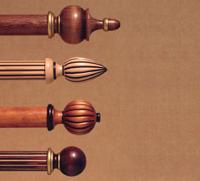 Wood Poles & Finials....Traditional Collection by H & H