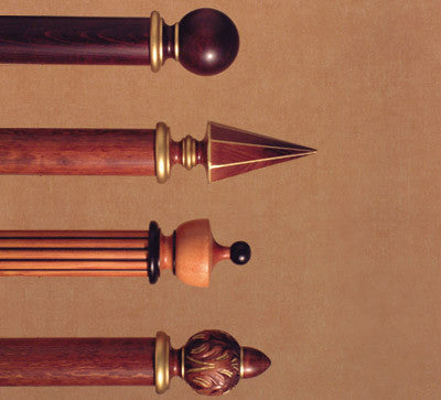 Wood Poles & Finials....Traditional Collection by H & H