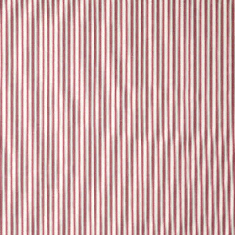 Ticking Curtains, Striped Pencil Headed, Red & White