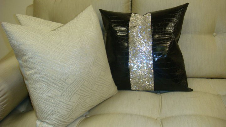 Winter White Throw Pillow 20" x 20".......Fabric Designed By Chanel...Set of 3