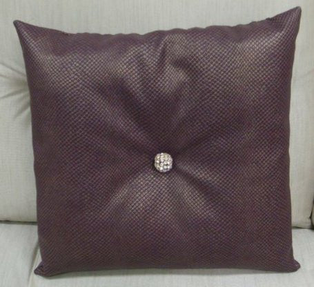 Luxury Throw Pillow, Carnaby Street Bling Purple & Gold