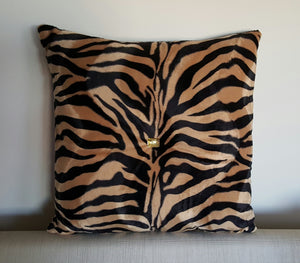 Zebra Pillow, black and biege ON SALE