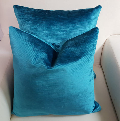 Corduroy Pillow, Ocean Blue ON SALE