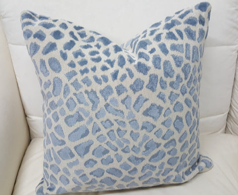 Leopard Couch Pillow, Blue ON SALE