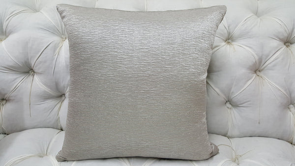 Designer Throw Pillow, Silver Luxury