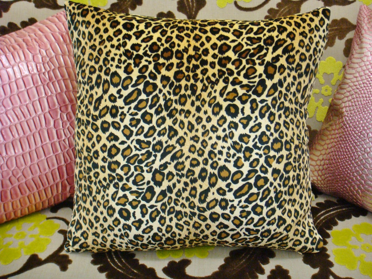 Leopard Print Throw Pillow cover, Gold/Brown