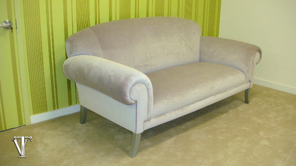 Custom Sofa, The Elgin Sofa.....Light Mauve Velvet by Rogers & Goffigon