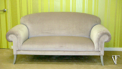 Custom Sofa, The Elgin Sofa.....Light Mauve Velvet by Rogers & Goffigon
