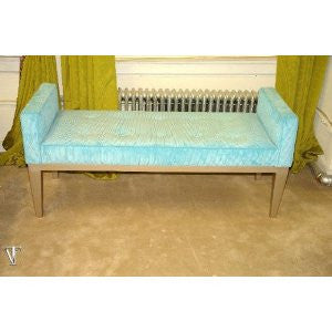 Upholstered Bench, Silver......IN STOCK