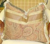 Equestrian Throw Pillow, Paisley & Leather.....22" x 18"