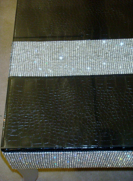 Coffee Table, Belgravia Bling Crock Faux Leather