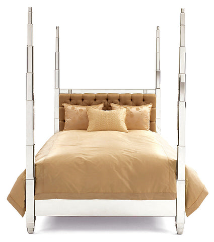 Four Poster Bed - Prism Bed, Mirrored furniture style