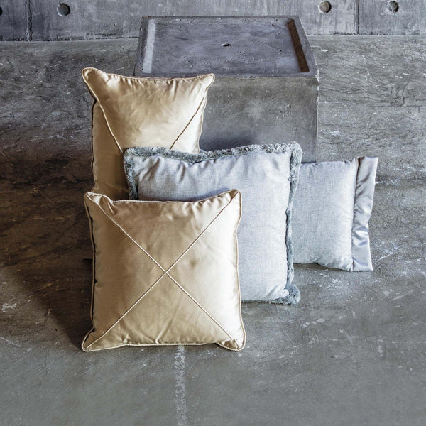 Hampton Pillows, Diagonal, Gold Silk
