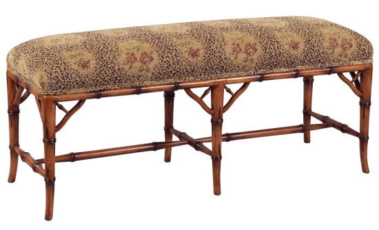 Bamboo Upholstered Bench 