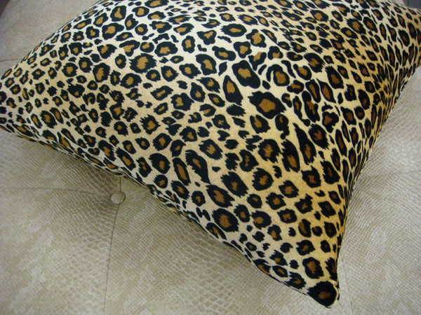 Leopard Print Throw Pillow cover, Gold/Brown