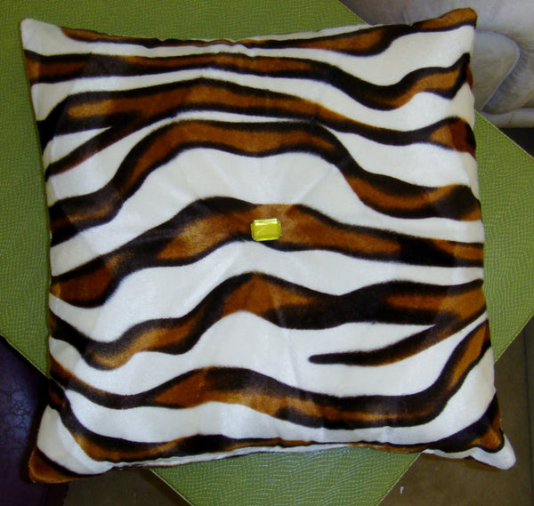 Zebra Bling Throw Pillow