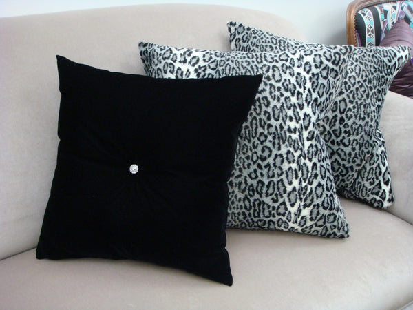 Snow Leopard Throw Pillow, Faux Fur