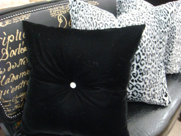 Decorative Throw Pillow, Crystal Chic Bling, Velvet