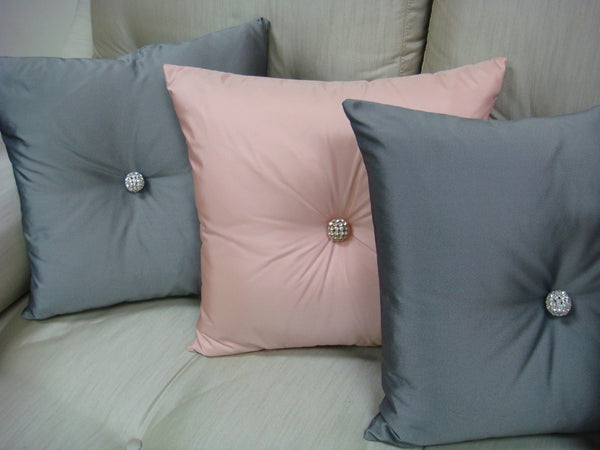 Carnaby Street Throw Pillow, Bling Grey/silver