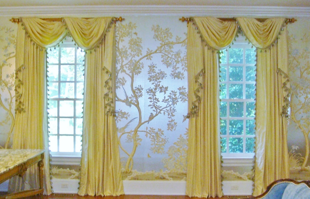 Window Treatment Swaged Valance Curtains Luxury Window