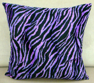 Zebra Print Throw Pillow, Pink & Black Multi