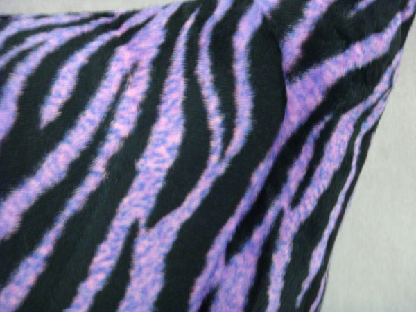 Zebra Print Throw Pillow, Pink & Black Multi
