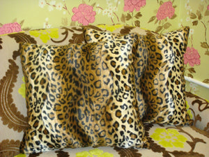 Animal Print Throw Pillow Cover, Cheetah Print, Brown & Gold