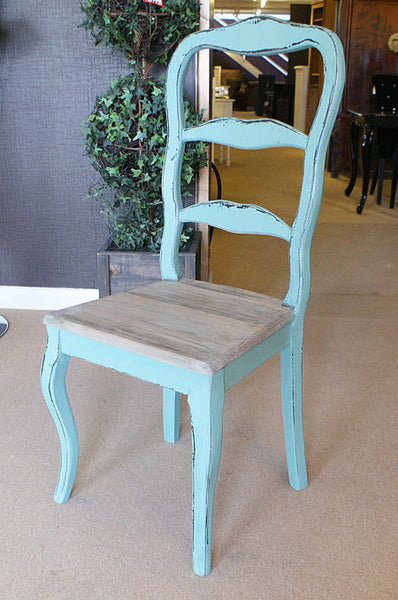 French Country Dining, Turquoise French Dining Table Set (1 Table 6 Chairs)