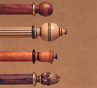 Wood Poles & Finials....Traditional Collection by H & H