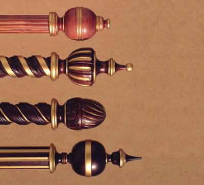 Wood Poles & Finials....Traditional Collection by H & H