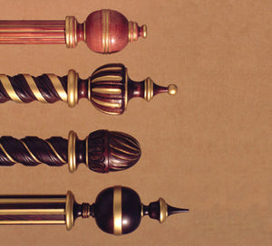 Wood Poles & Finials....Traditional Collection by H & H