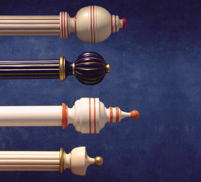 Wood Poles & Finials....Traditional Collection by H & H Colors