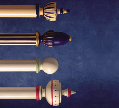 Wood Poles & Finials....Traditional Collection by H & H Colors