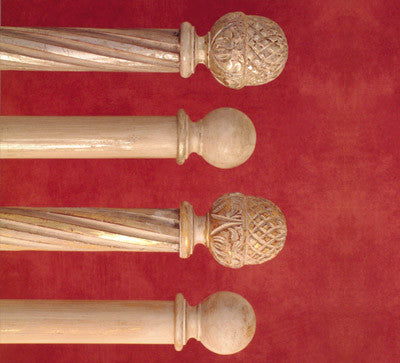 Wood Poles & Finials....Traditional Collection by H & H Gold & Silver