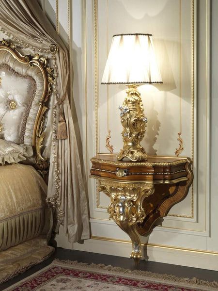 Baroque Lamp.....Gold Leaf with Silver leaf, High End