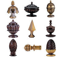 Wood Poles & Finials....Traditional Collection