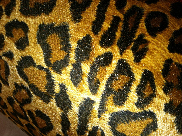 Animal Print Throw Pillow, Leopard & Red Velvet