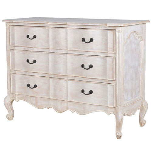 French Rattan Loveseat, Chateau Whitewashed